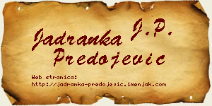 Jadranka Predojević vizit kartica